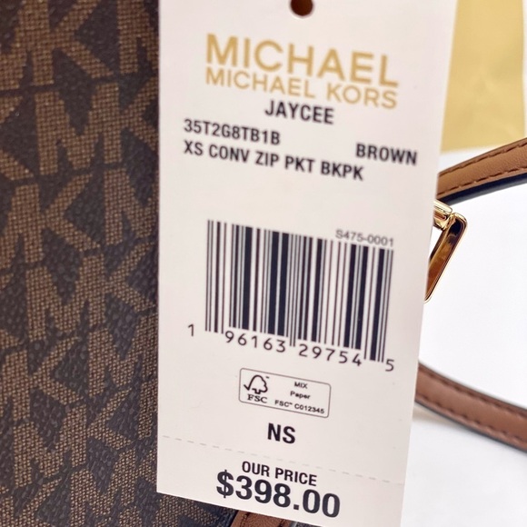 Michael Kors Jaycee XS MINI Convertible Backpack Crossbody - Picture 7 of 9